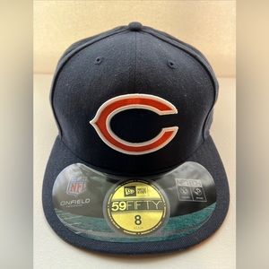 Chicago Bears New Era Authentic On-Field Size 8 Fitted 59FIFTY Hat Blue NFL NWT